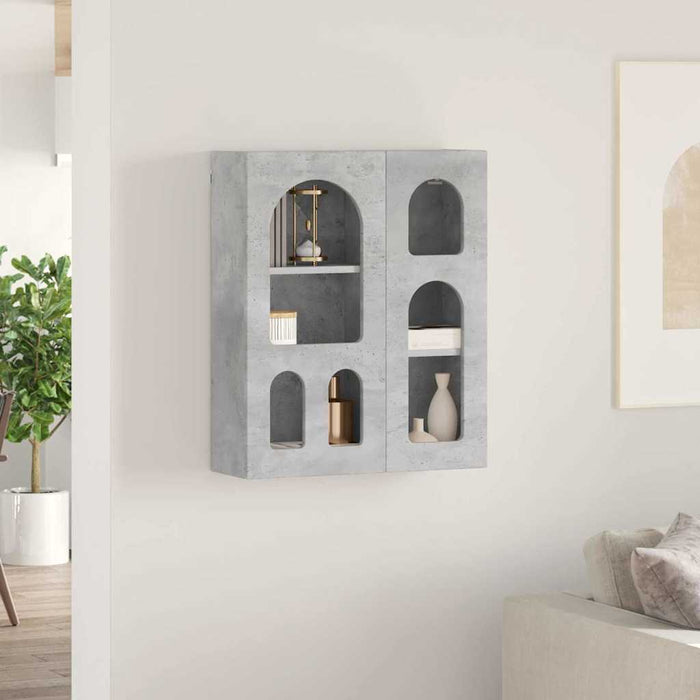 Dulap suspendat Gri din beton 59 x 20 x 71.5 cm Lemn compozit - WALTI WALTI