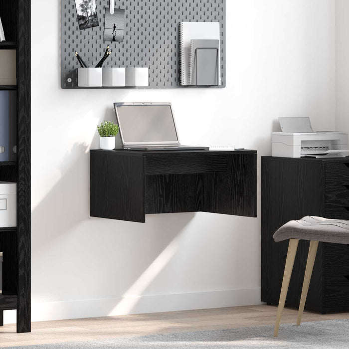 Birou montat pe perete Pe perete Stejar Negru 60 x 45 x 30 cm - WALTI WALTI
