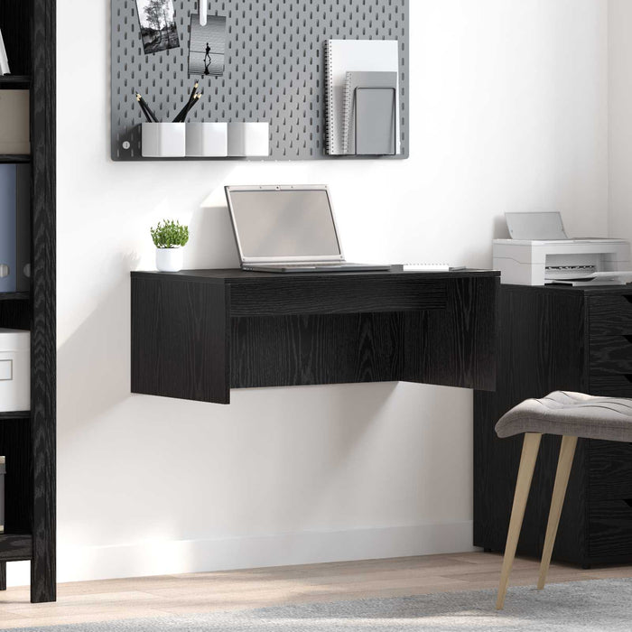 Birou montat pe perete Pe perete Stejar Negru 80 x 45 x 30 cm - WALTI WALTI