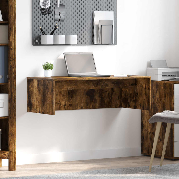 Birou montat pe perete Stejar fumuriu 100 x 45 x 30 cm - WALTI WALTI