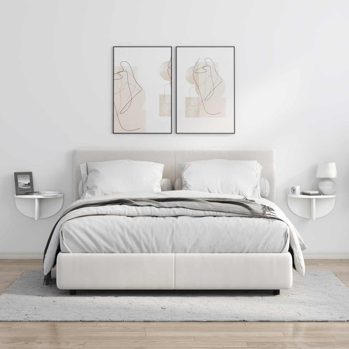 Raft de perete Pe perete Alb 38 x 19 x 19 cm Lemn compozit - WALTI WALTI