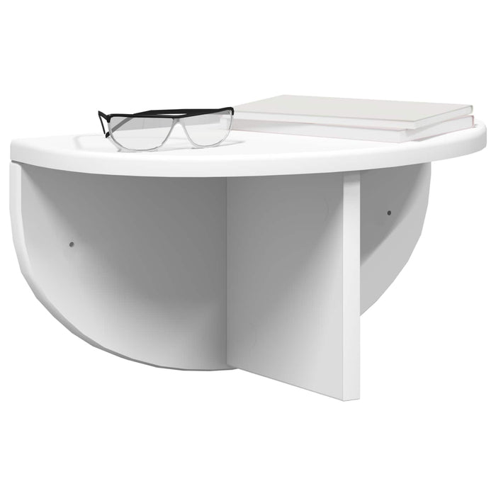 Raft de perete Pe perete Alb 38 x 19 x 19 cm Lemn compozit - WALTI WALTI