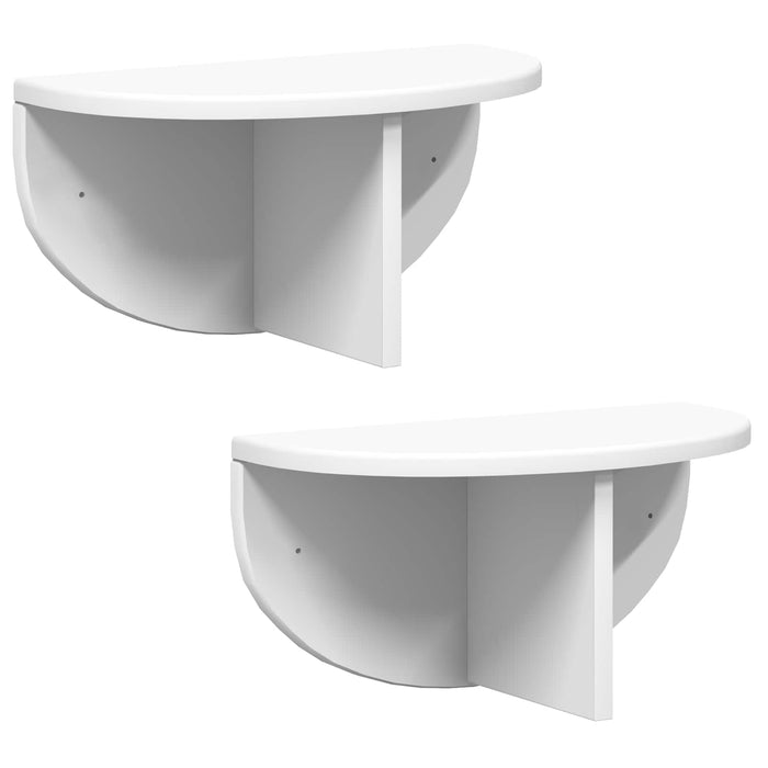 Raft de perete 2 pcs Alb 38 x 19 x 19 cm Lemn compozit - WALTI WALTI