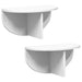 Raft de perete 2 pcs Alb 38 x 19 x 19 cm Lemn compozit - WALTI WALTI