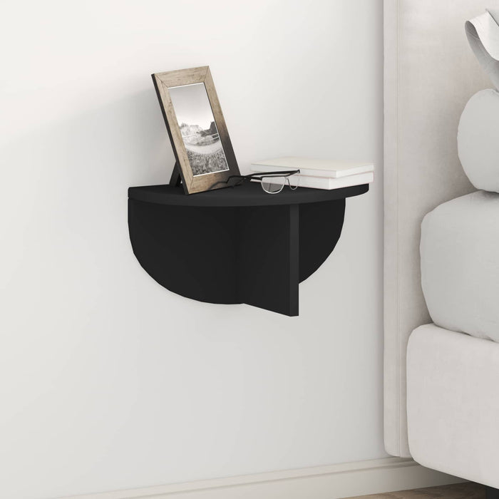 Raft de perete Pe perete Negru 38 x 19 x 19 cm Lemn compozit - WALTI WALTI