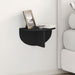 Raft de perete 2 pcs Negru 38 x 19 x 19 cm Lemn compozit - WALTI WALTI