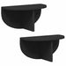 Raft de perete 2 pcs Negru 38 x 19 x 19 cm Lemn compozit - WALTI WALTI
