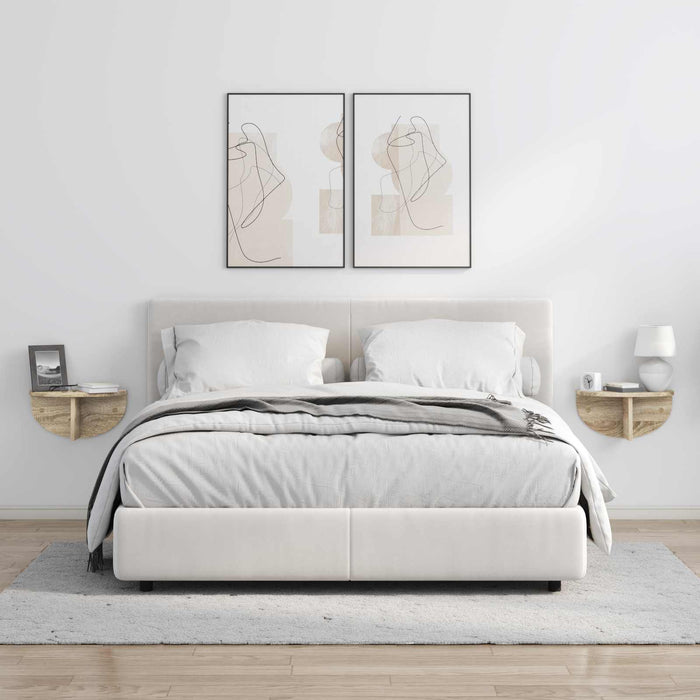 Raft de perete Pe perete 2 pcs Stejar Sonoma 38 x 19 x 19 cm - WALTI WALTI