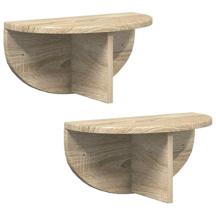 Raft de perete Pe perete 2 pcs Stejar Sonoma 38 x 19 x 19 cm - WALTI WALTI