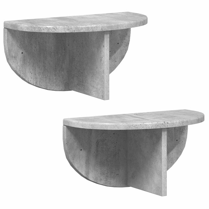Raft de perete Pe perete 2 pcs Gri din beton 38 x 19 x 19 cm - WALTI WALTI