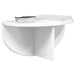 Raft de perete Alb lucios 38 x 19 x 19 cm Lemn compozit - WALTI WALTI
