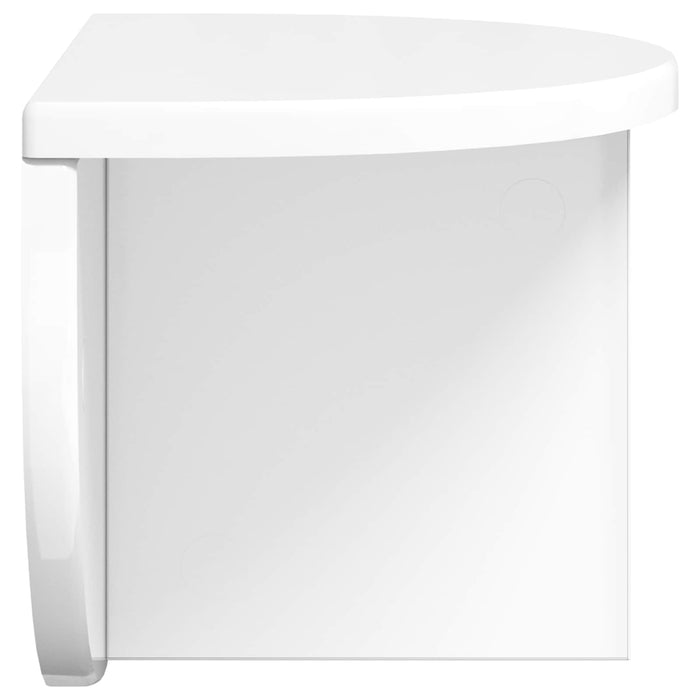 Raft de perete Alb lucios 38 x 19 x 19 cm Lemn compozit - WALTI WALTI