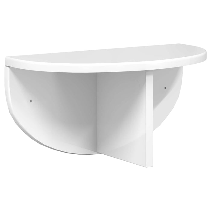 Raft de perete 2 pcs Alb lucios 38 x 19 x 19 cm Lemn compozit - WALTI WALTI