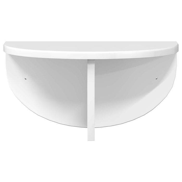 Raft de perete 2 pcs Alb lucios 38 x 19 x 19 cm Lemn compozit - WALTI WALTI
