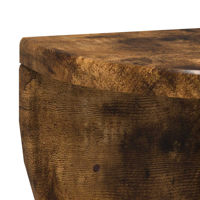Raft de perete Stejar fumuriu 38 x 19 x 19 cm Lemn compozit - WALTI WALTI