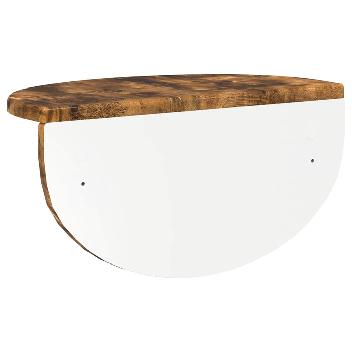 Raft de perete Stejar fumuriu 38 x 19 x 19 cm Lemn compozit - WALTI WALTI