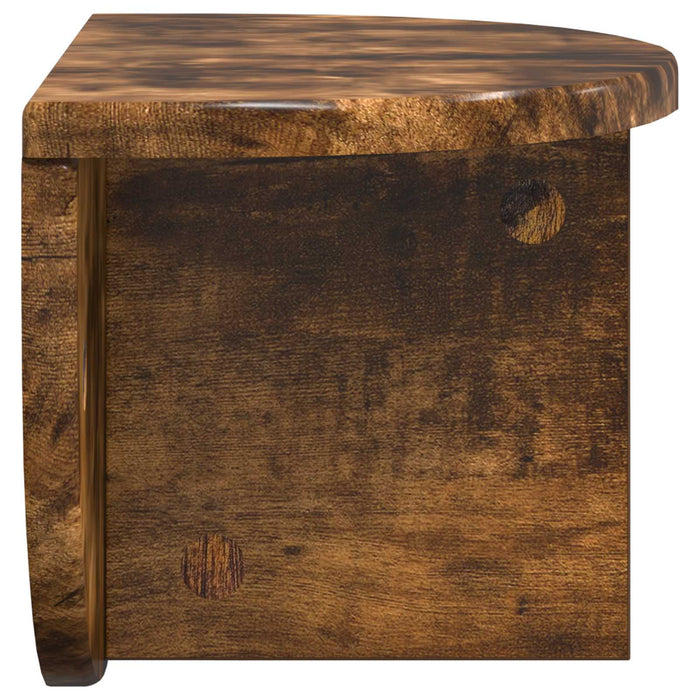 Raft de perete Stejar fumuriu 38 x 19 x 19 cm Lemn compozit - WALTI WALTI