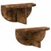 Raft de perete Pe perete 2 pcs Stejar fumuriu 38 x 19 x 19 cm - WALTI WALTI