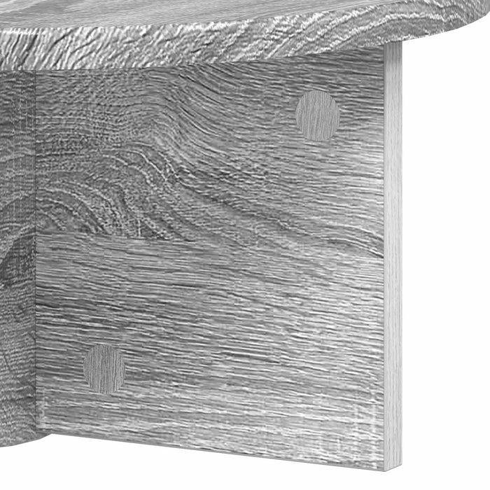 Raft de perete Gri Sonoma 38 x 19 x 19 cm Lemn compozit - WALTI WALTI
