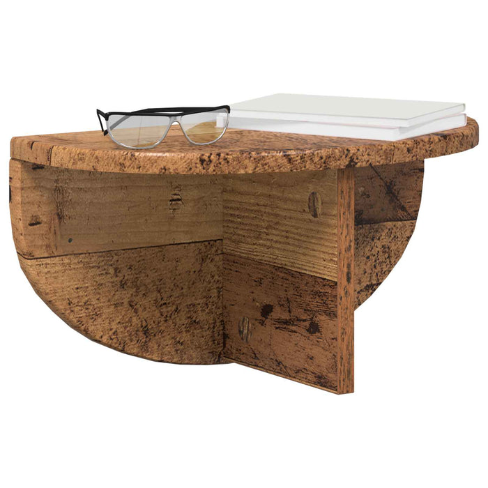 Raft de perete 2 pcs Lemn vechi 38 x 19 x 19 cm Lemn compozit - WALTI WALTI