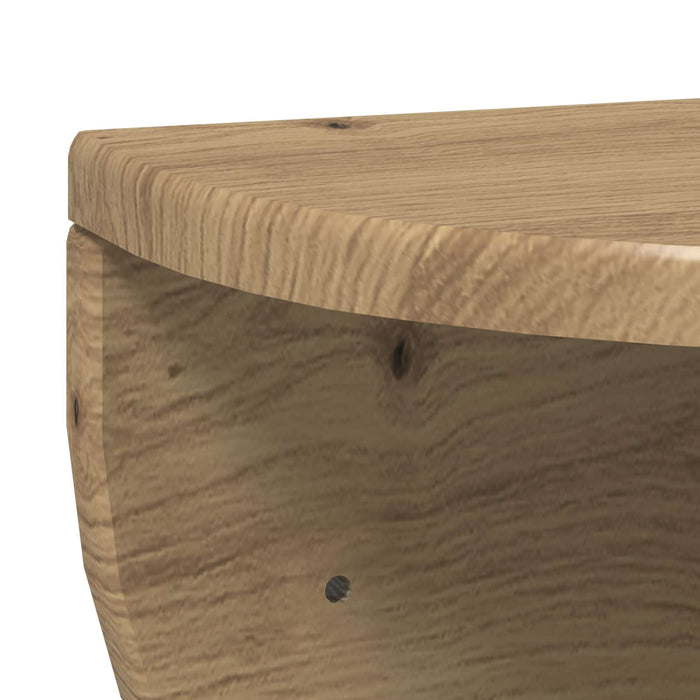 Raft de perete Stejar Artizanal 38 x 19 x 19 cm Lemn compozit - WALTI WALTI