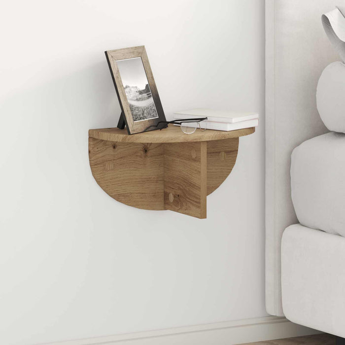 Raft de perete Stejar Artizanal 38 x 19 x 19 cm Lemn compozit - WALTI WALTI