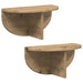 Raft de perete Pe perete 2 pcs Stejar Artizanal 38 x 19 x 19 cm - WALTI WALTI