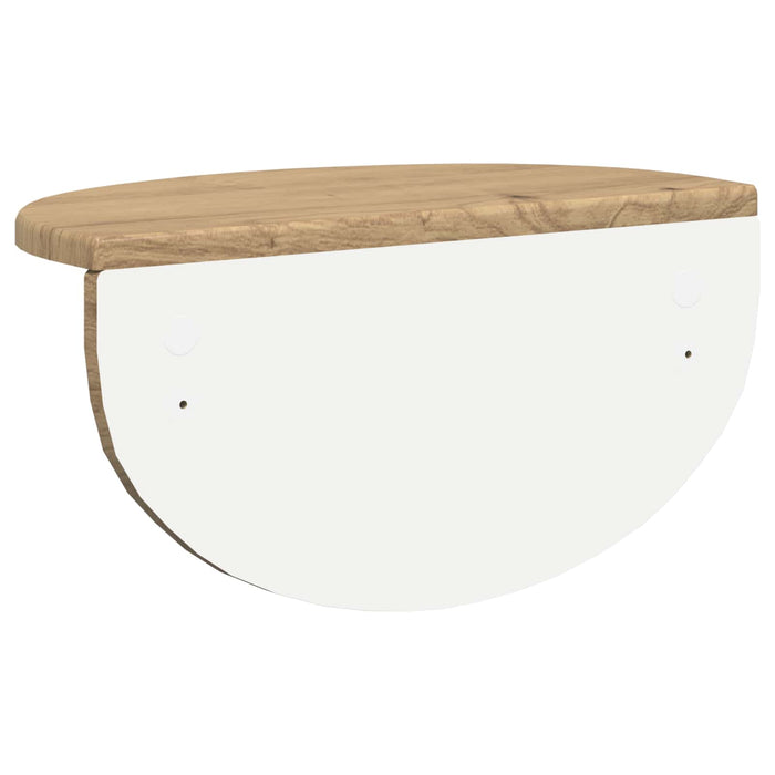 Raft de perete Pe perete 2 pcs Stejar Artizanal 38 x 19 x 19 cm - WALTI WALTI