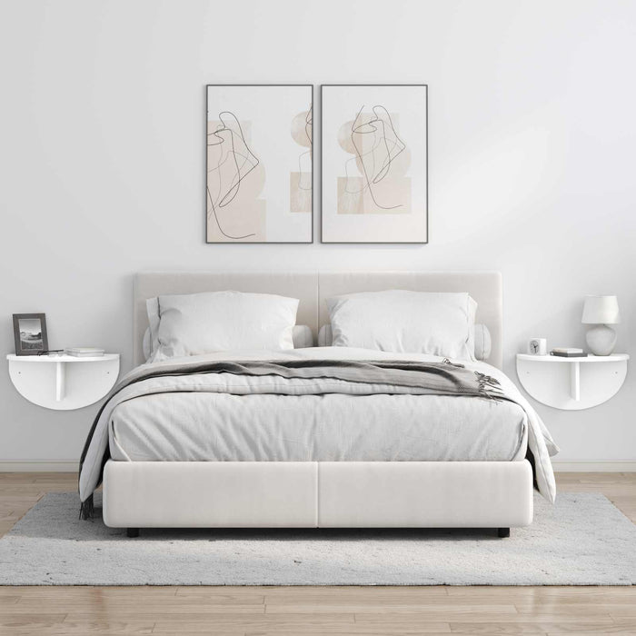 Raft de perete Pe perete Alb 38 x 19 x 19 cm Lemn compozit - WALTI WALTI