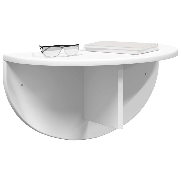 Raft de perete Pe perete Alb 38 x 19 x 19 cm Lemn compozit - WALTI WALTI