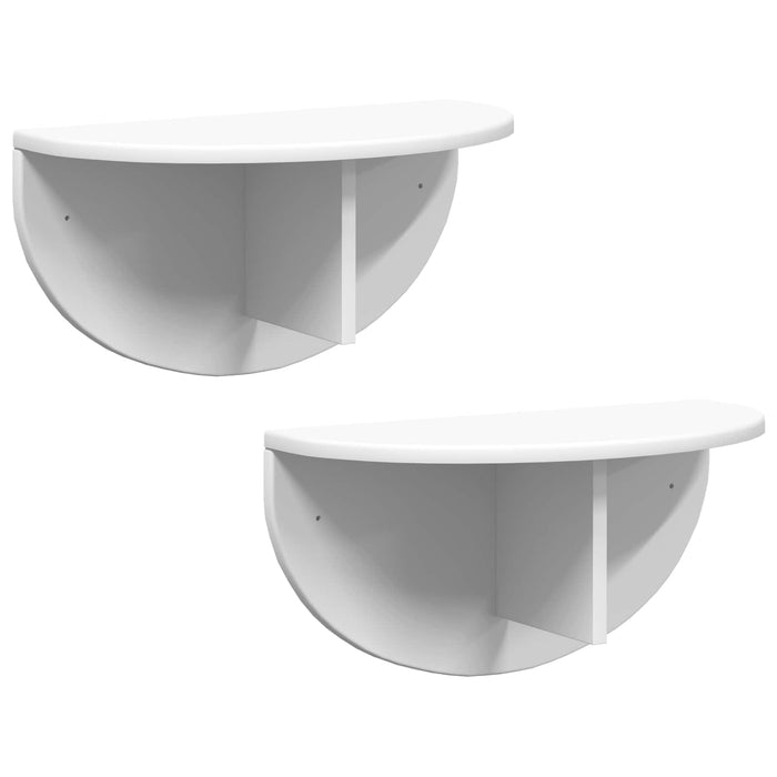 Raft de perete 2 pcs Alb 38 x 19 x 19 cm Lemn compozit - WALTI WALTI