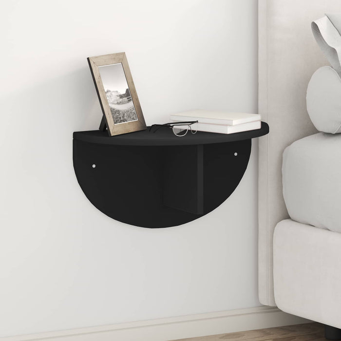 Raft de perete Pe perete Negru 38 x 19 x 19 cm Lemn compozit - WALTI WALTI