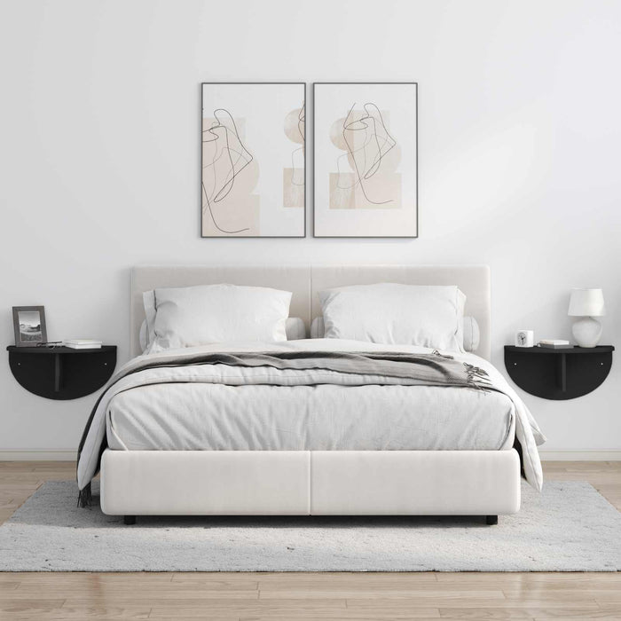 Raft de perete Pe perete Negru 38 x 19 x 19 cm Lemn compozit - WALTI WALTI