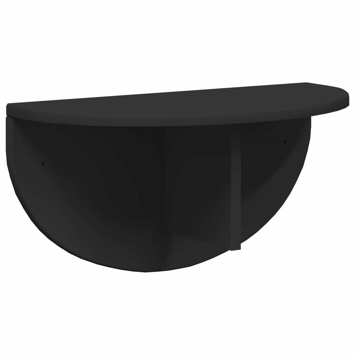 Raft de perete Pe perete Negru 38 x 19 x 19 cm Lemn compozit - WALTI WALTI
