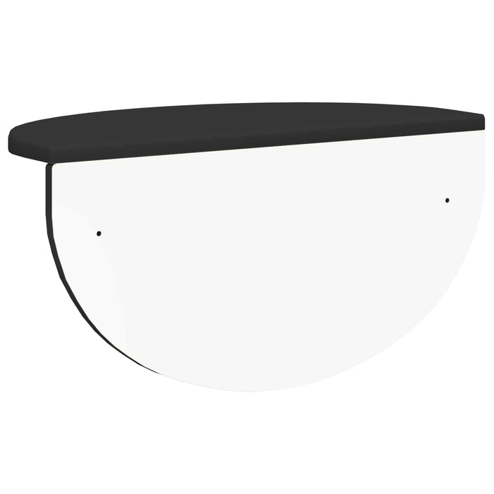 Raft de perete Pe perete Negru 38 x 19 x 19 cm Lemn compozit - WALTI WALTI