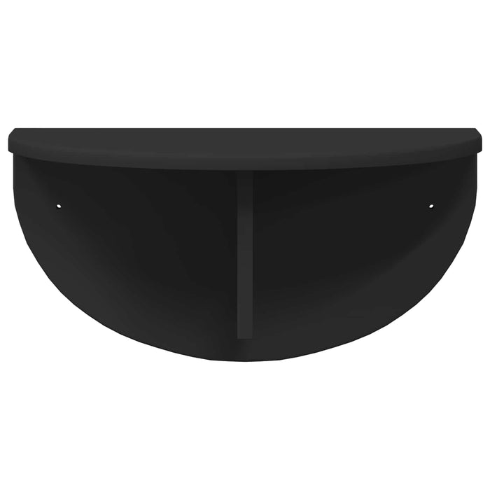 Raft de perete Pe perete Negru 38 x 19 x 19 cm Lemn compozit - WALTI WALTI