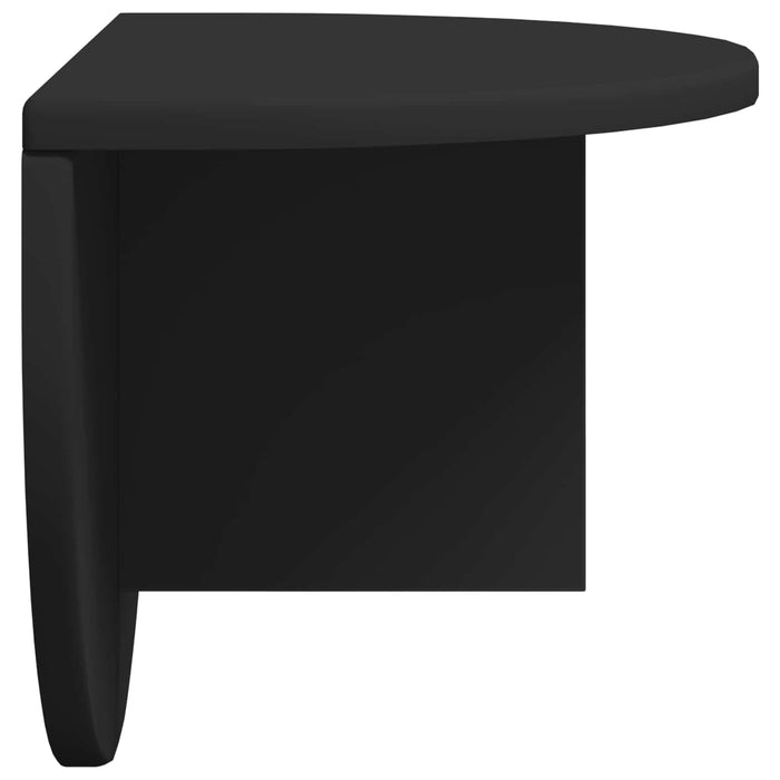 Raft de perete Pe perete Negru 38 x 19 x 19 cm Lemn compozit - WALTI WALTI