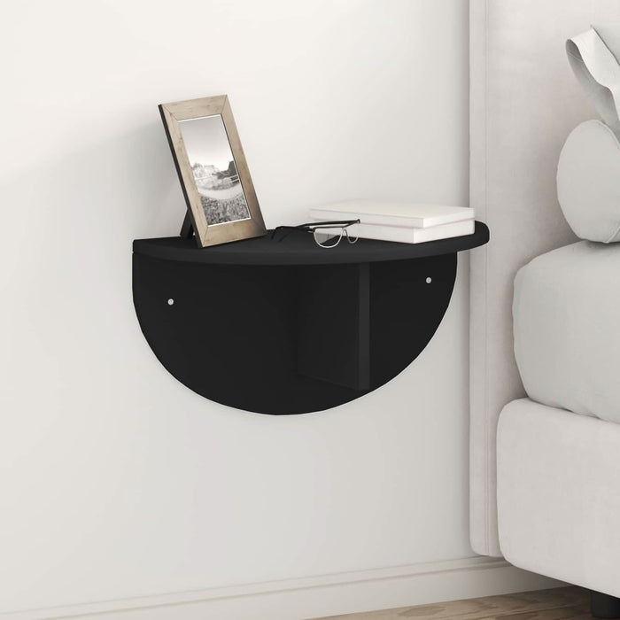 Raft de perete 2 pcs Negru 38 x 19 x 19 cm Lemn compozit - WALTI WALTI
