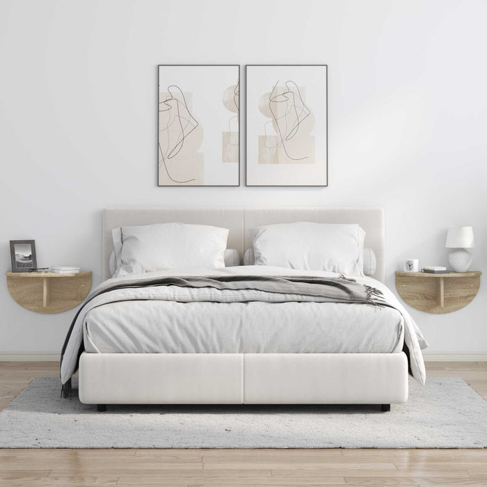 Raft de perete Pe perete 2 pcs Stejar Sonoma 38 x 19 x 19 cm - WALTI WALTI