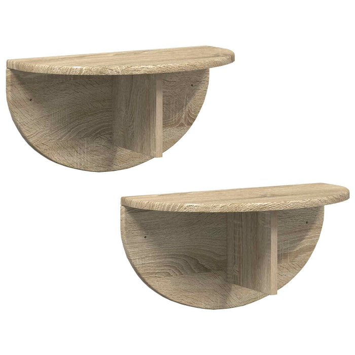 Raft de perete Pe perete 2 pcs Stejar Sonoma 38 x 19 x 19 cm - WALTI WALTI