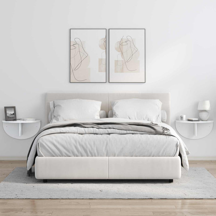 Raft de perete Alb lucios 38 x 19 x 19 cm Lemn compozit - WALTI WALTI