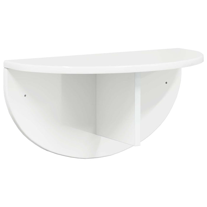 Raft de perete Alb lucios 38 x 19 x 19 cm Lemn compozit - WALTI WALTI