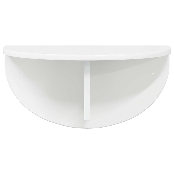 Raft de perete Alb lucios 38 x 19 x 19 cm Lemn compozit - WALTI WALTI