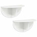 Raft de perete 2 pcs Alb lucios 38 x 19 x 19 cm Lemn compozit - WALTI WALTI