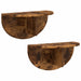 Raft de perete Pe perete 2 pcs Stejar fumuriu 38 x 19 x 19 cm - WALTI WALTI