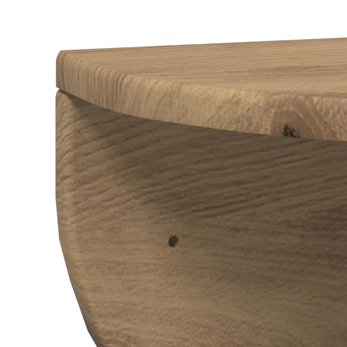 Raft de perete Stejar Artizanal 38 x 19 x 19 cm Lemn compozit - WALTI WALTI