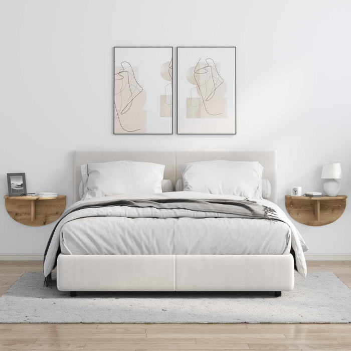 Raft de perete Stejar Artizanal 38 x 19 x 19 cm Lemn compozit - WALTI WALTI
