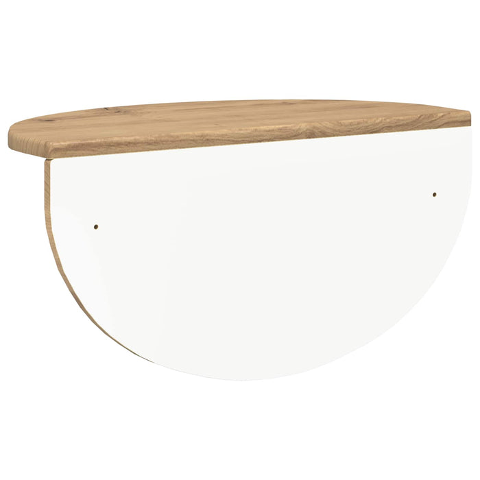 Raft de perete Pe perete 2 pcs Stejar Artizanal 38 x 19 x 19 cm - WALTI WALTI
