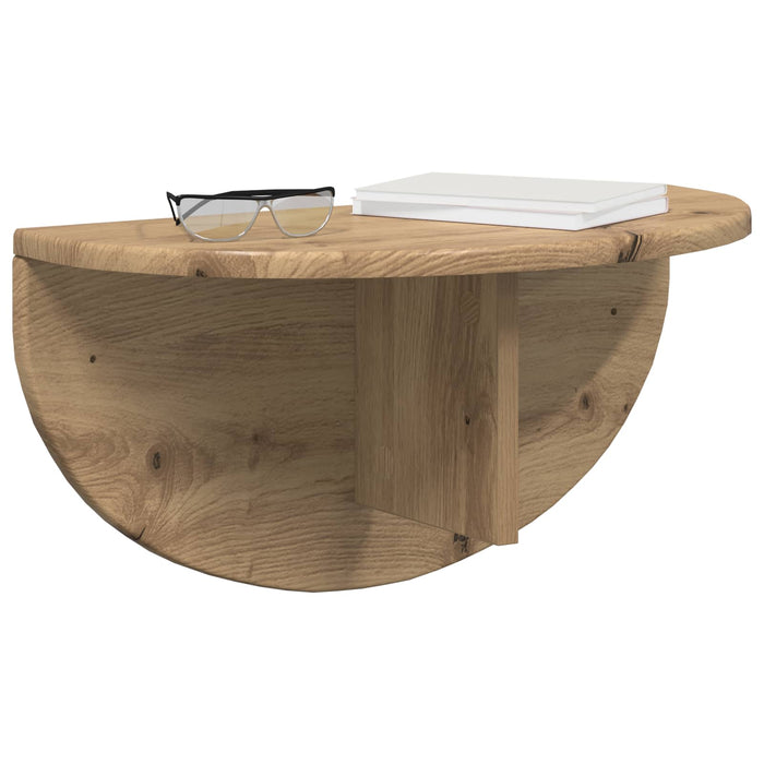 Raft de perete Pe perete 2 pcs Stejar Artizanal 38 x 19 x 19 cm - WALTI WALTI