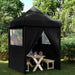 Cort pentru Petreceri Negru 200 x 200 x 306 cm Material Oxford - WALTI WALTI
